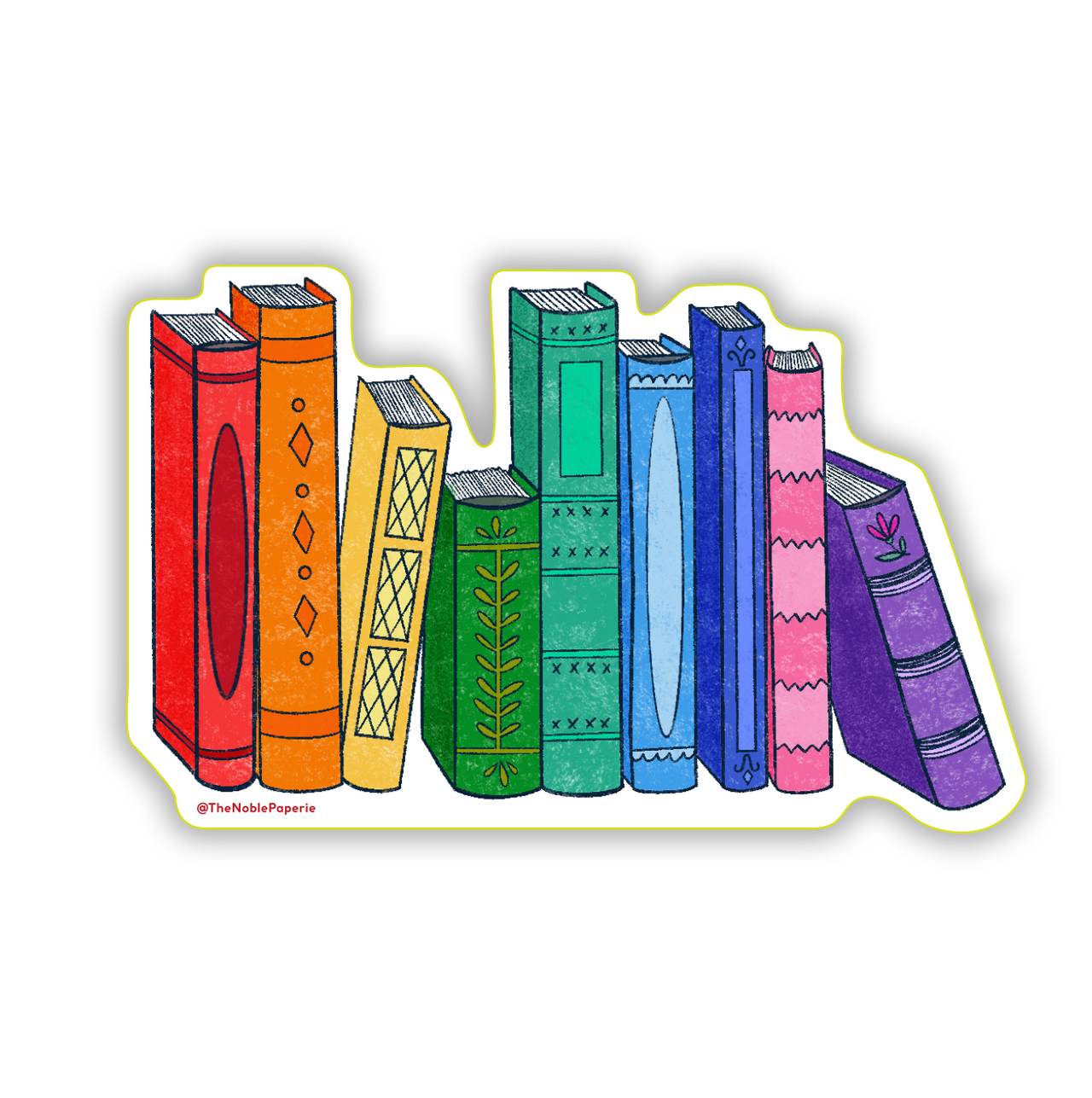 LGBTQIA+ Bookshelf | Book Lover Bookish Bookshop Sticker