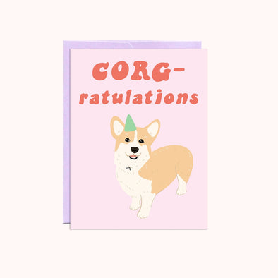 Corg-ratulations Congrats Card