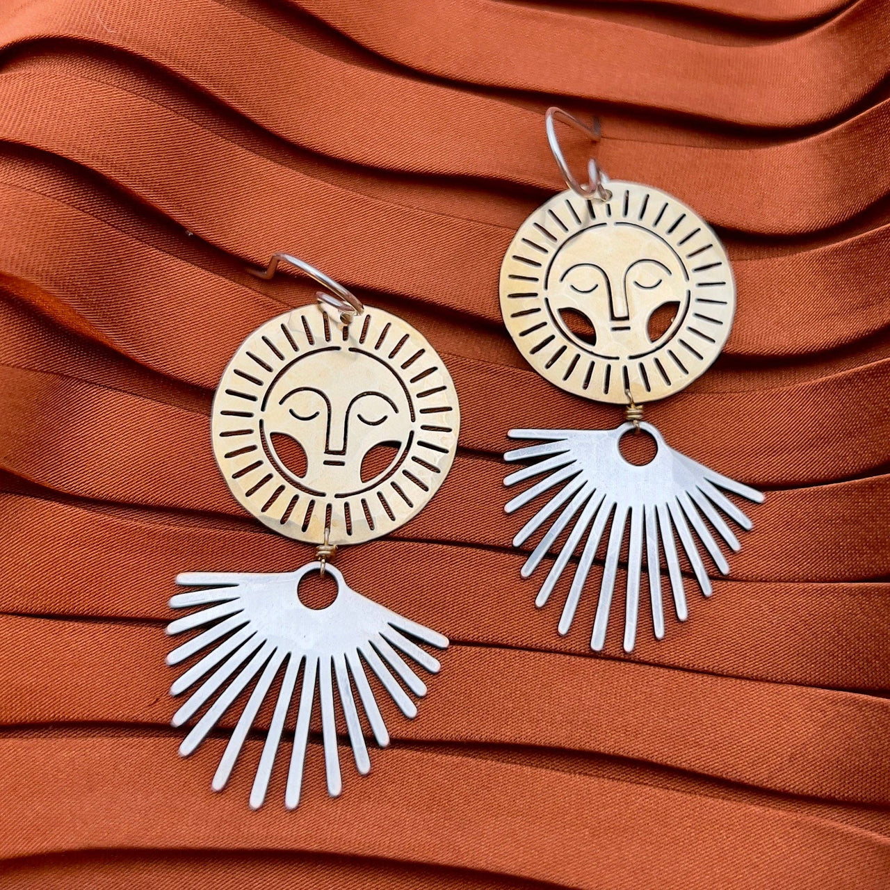 Helios Earrings: All Gold