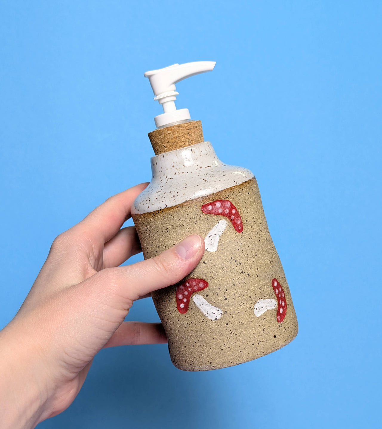 Soap Dispenser in Mushroom Stamp