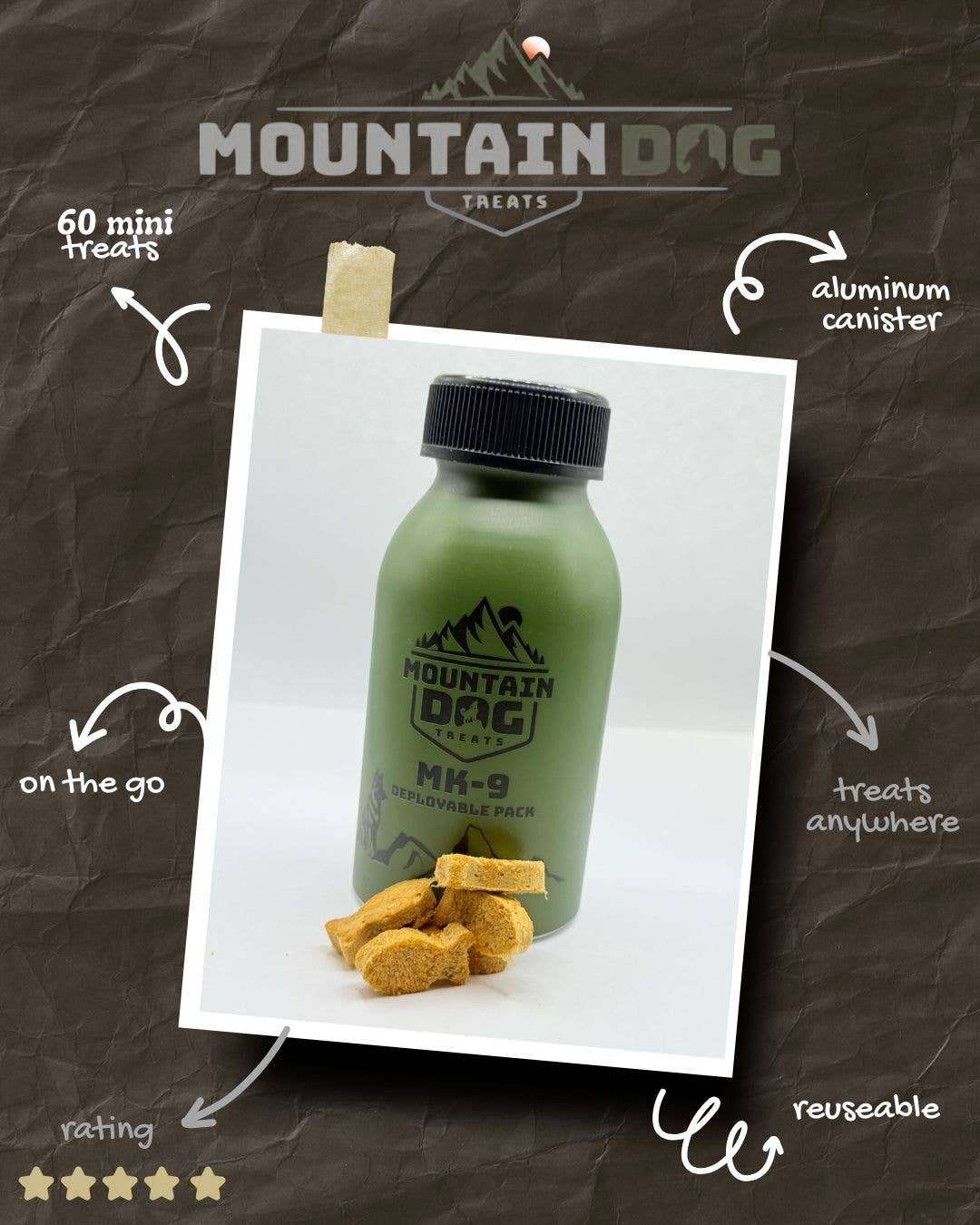Mountain Dog Treats - Mini MK-9 Deployable Packs