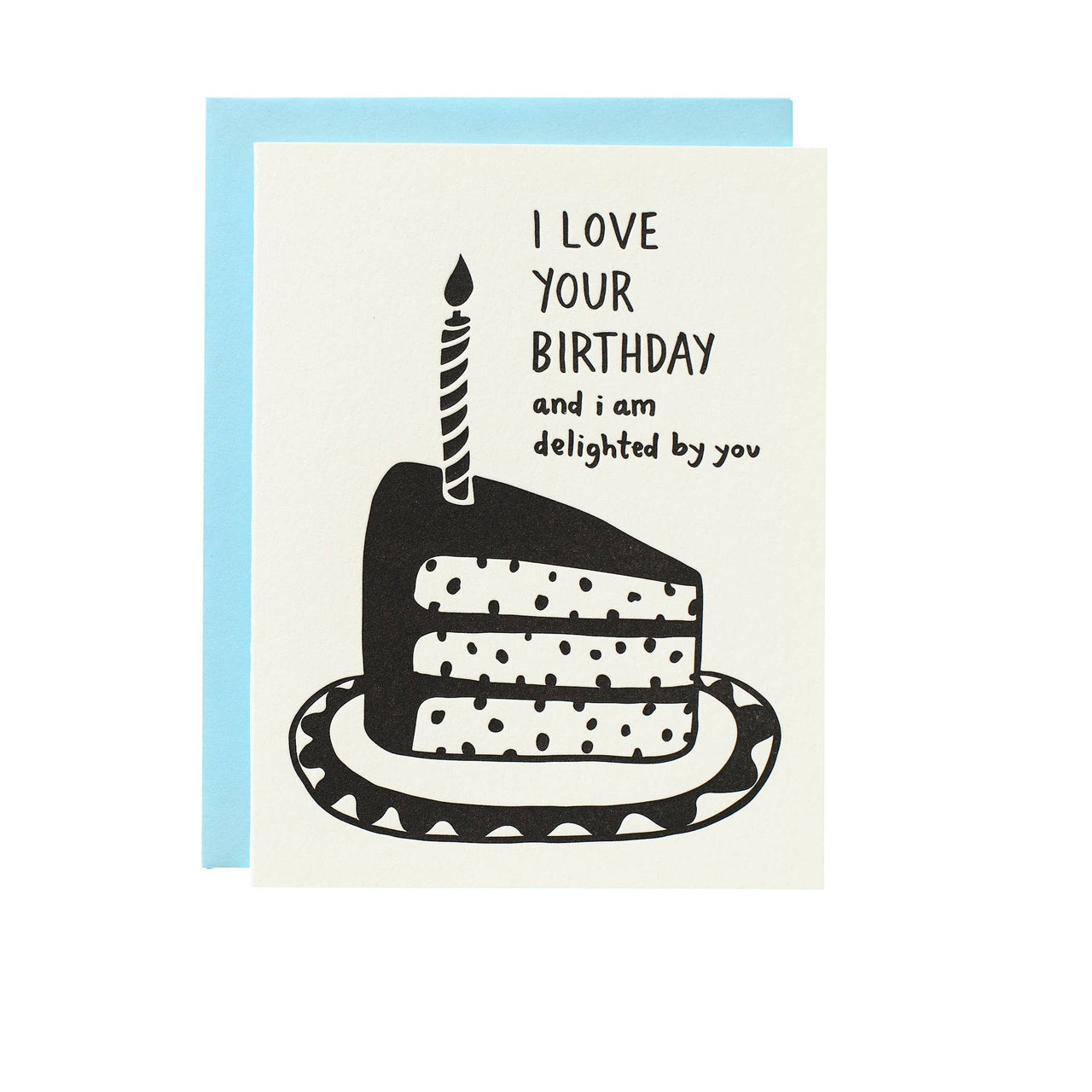 Delighted Birthday  - Letterpress Greeting Card