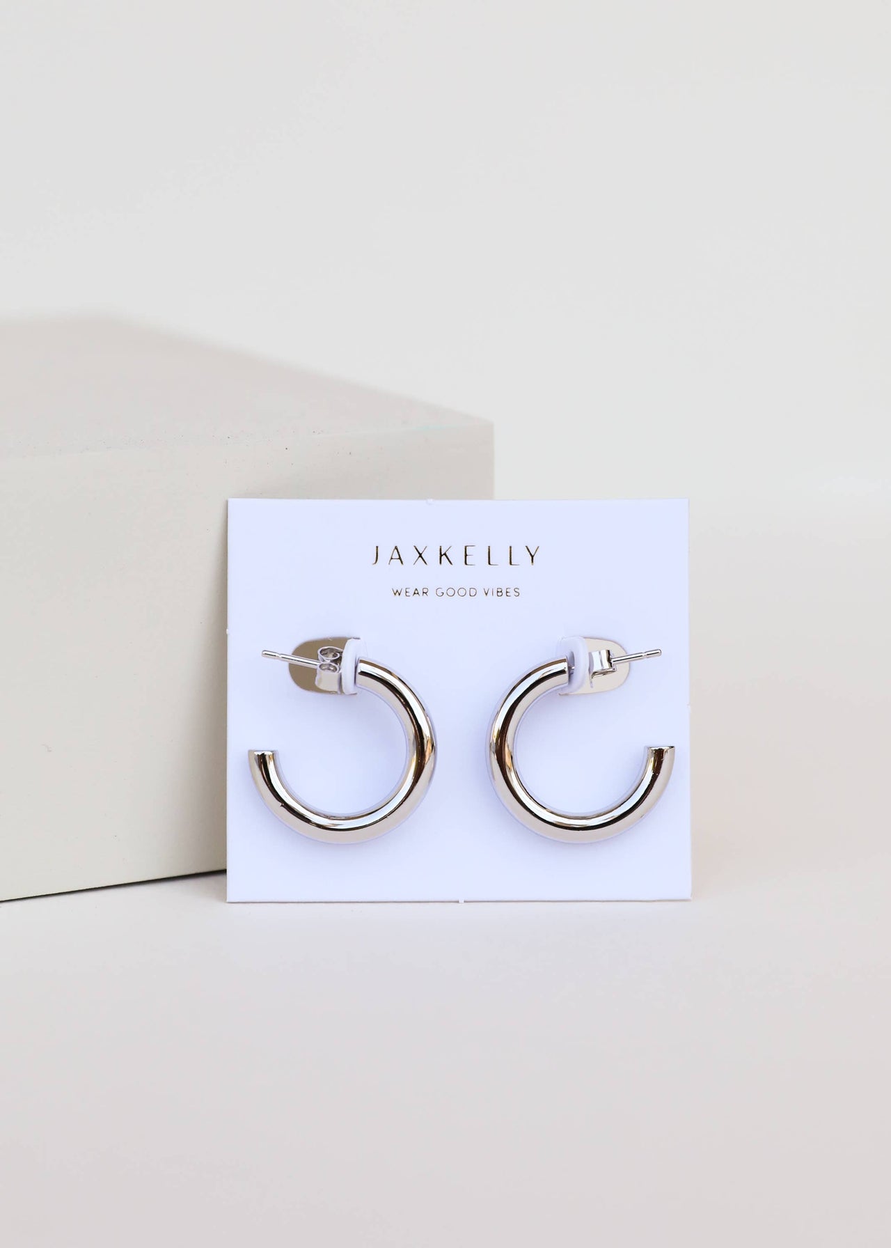 Smooth Silver Hoop Earrings