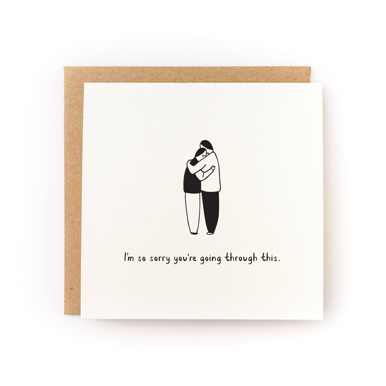 Sorry You're Going Through This Hug Sympathy Card