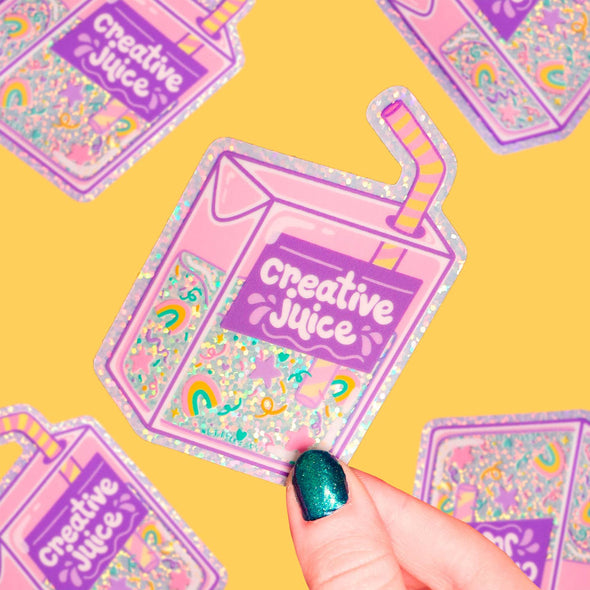 Creative Juice Box Dreamy Liquid Vinyl Sticker (Glitter)