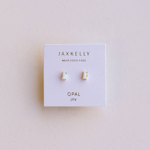 Opal Baguette Earrings