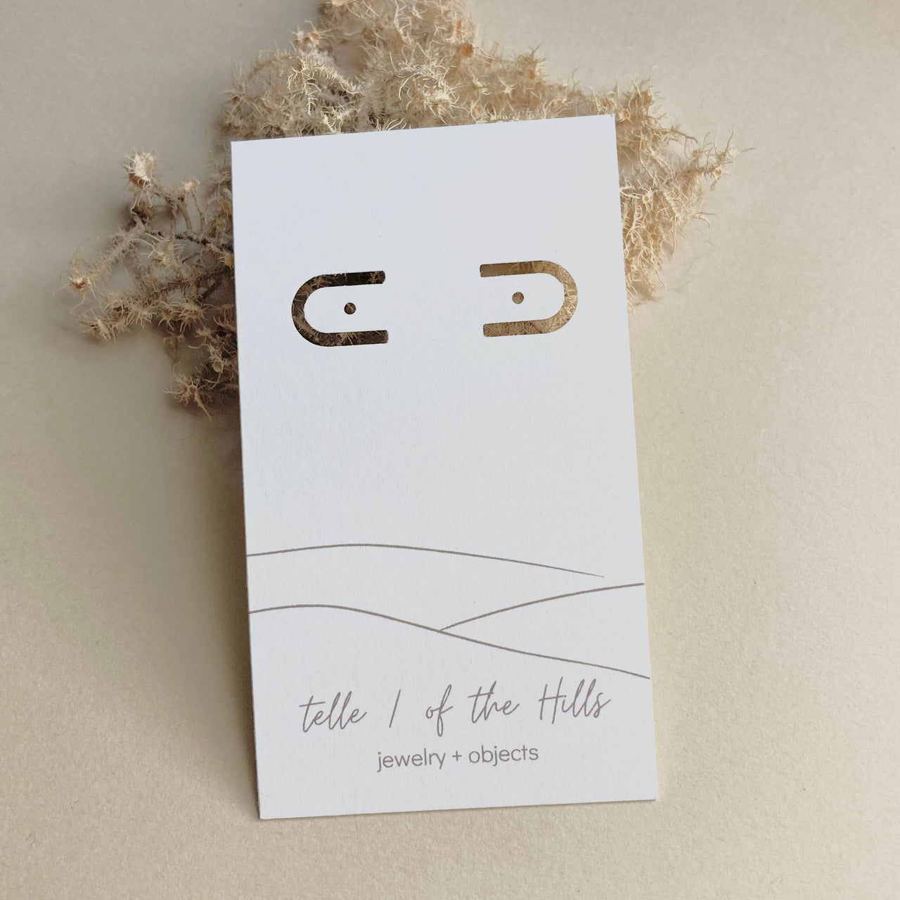 Balance Stud - Unique Asymmetrical Gemstone Earring: Warm Sand / Sterling Silver