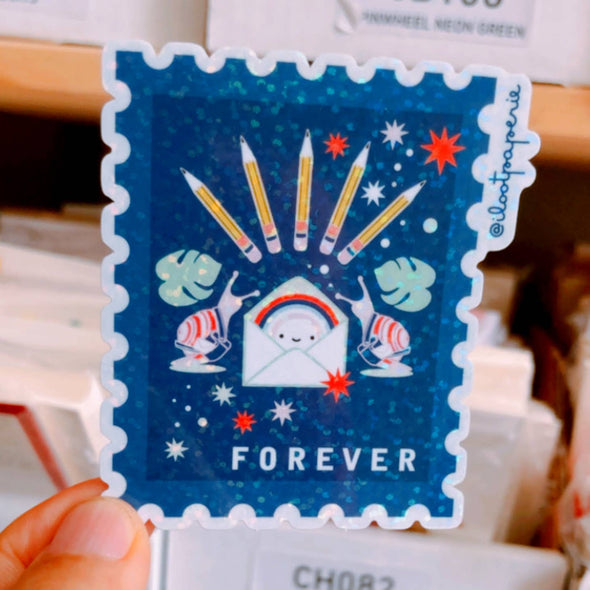 Glitter! Snail Mail Forever Single or Sticker Set of 3