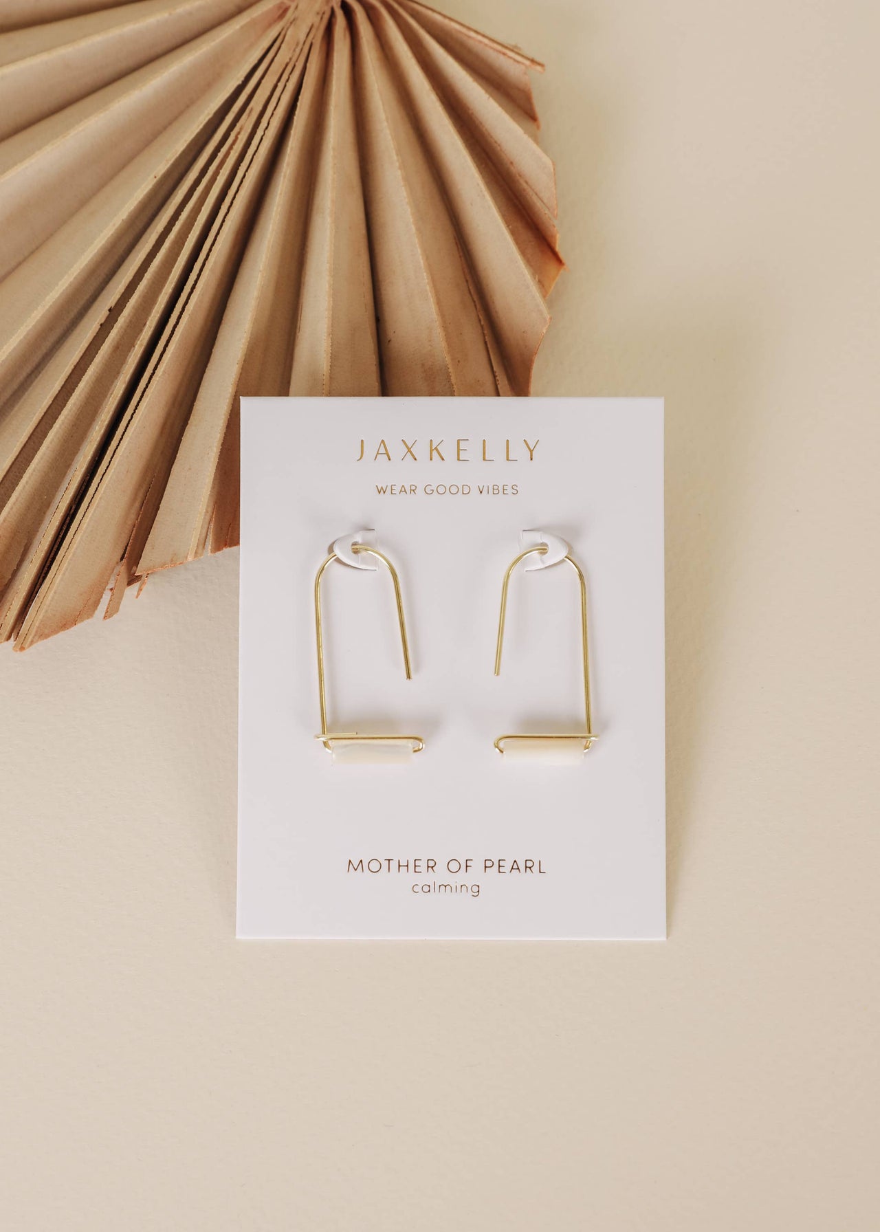 Mother of Pearl Drop Gold Earrings