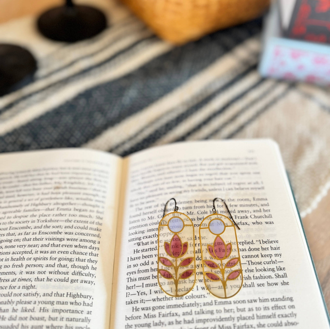 Dogwood // Stained Glass Resin Earrings