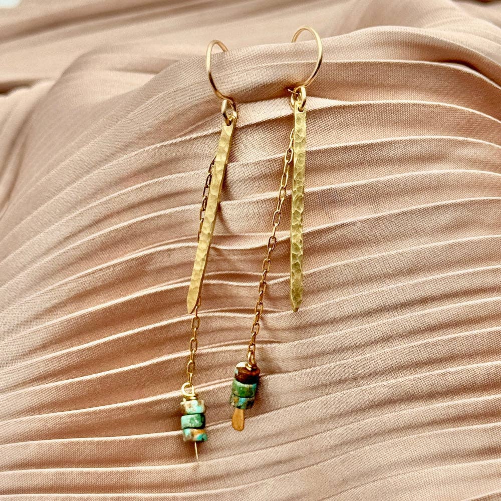Riverpoint Earrings: Gold