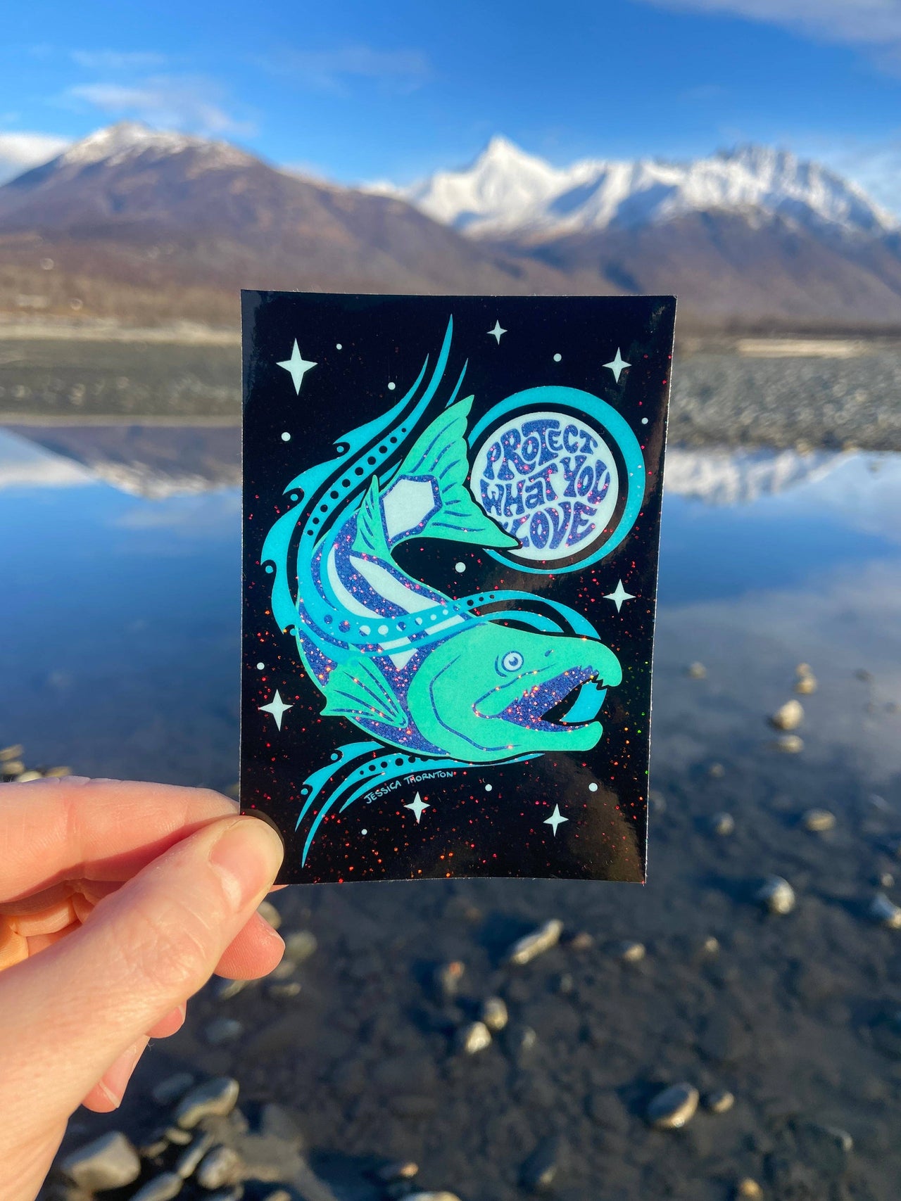 Protect What You Love- Salmon Sticker