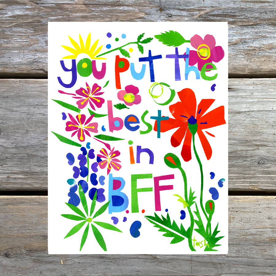 You Put the Best in BFF Note Card