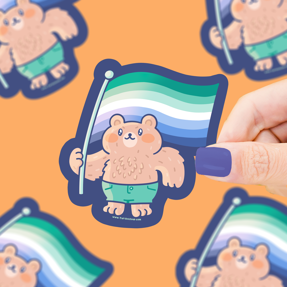 Grizzly Gay Bear Vinyl Sticker