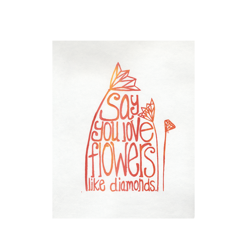 Flowers Like Diamonds Print