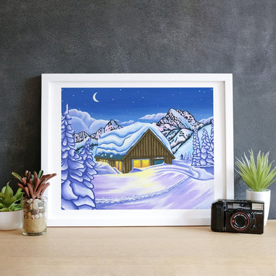 Worthington Glacier Cabin Print