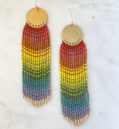 Sol Earrings- Long Rainbow