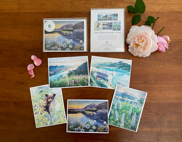 Juneau Alaska Landscapes - Greeting Card Set of 5