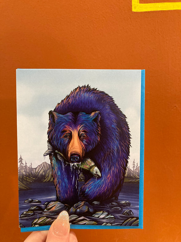 River Bear Greeting Card
