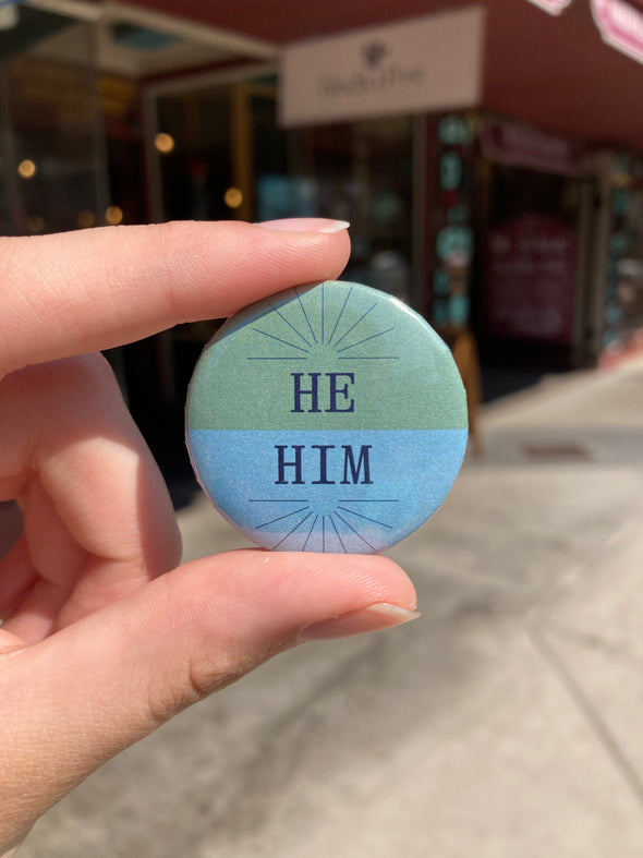 He/Him Pronoun Pin