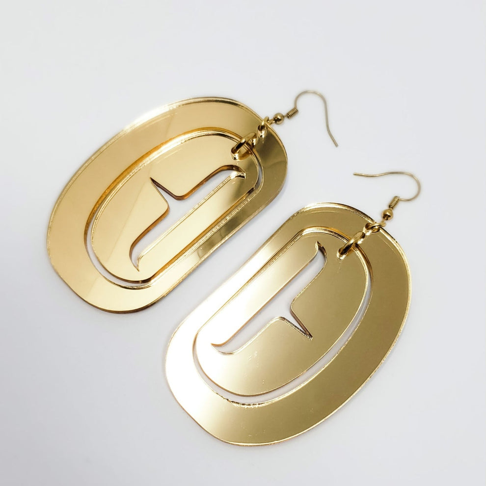 Large Ovoid - Gold Mirror