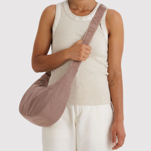 Medium Nylon Crescent Bag