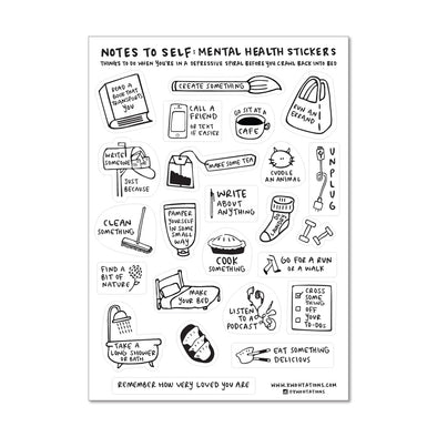 Notes to Self: Mental Health Sticker Sheet
