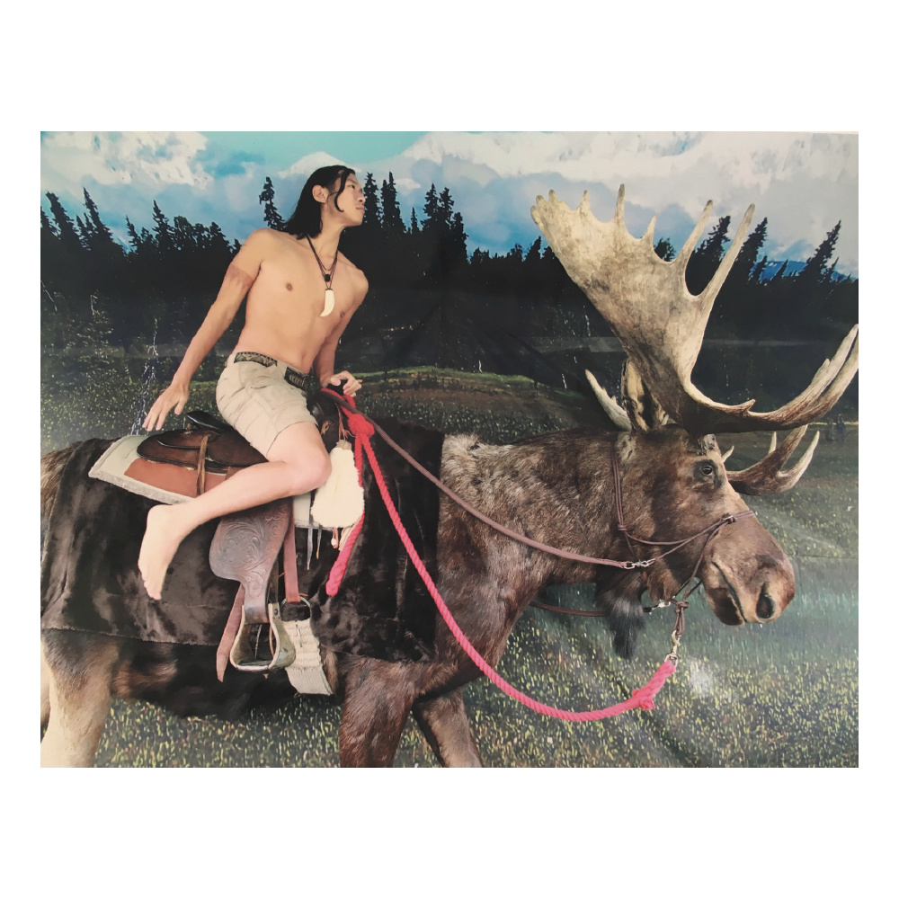 Postcard: Moose Rider