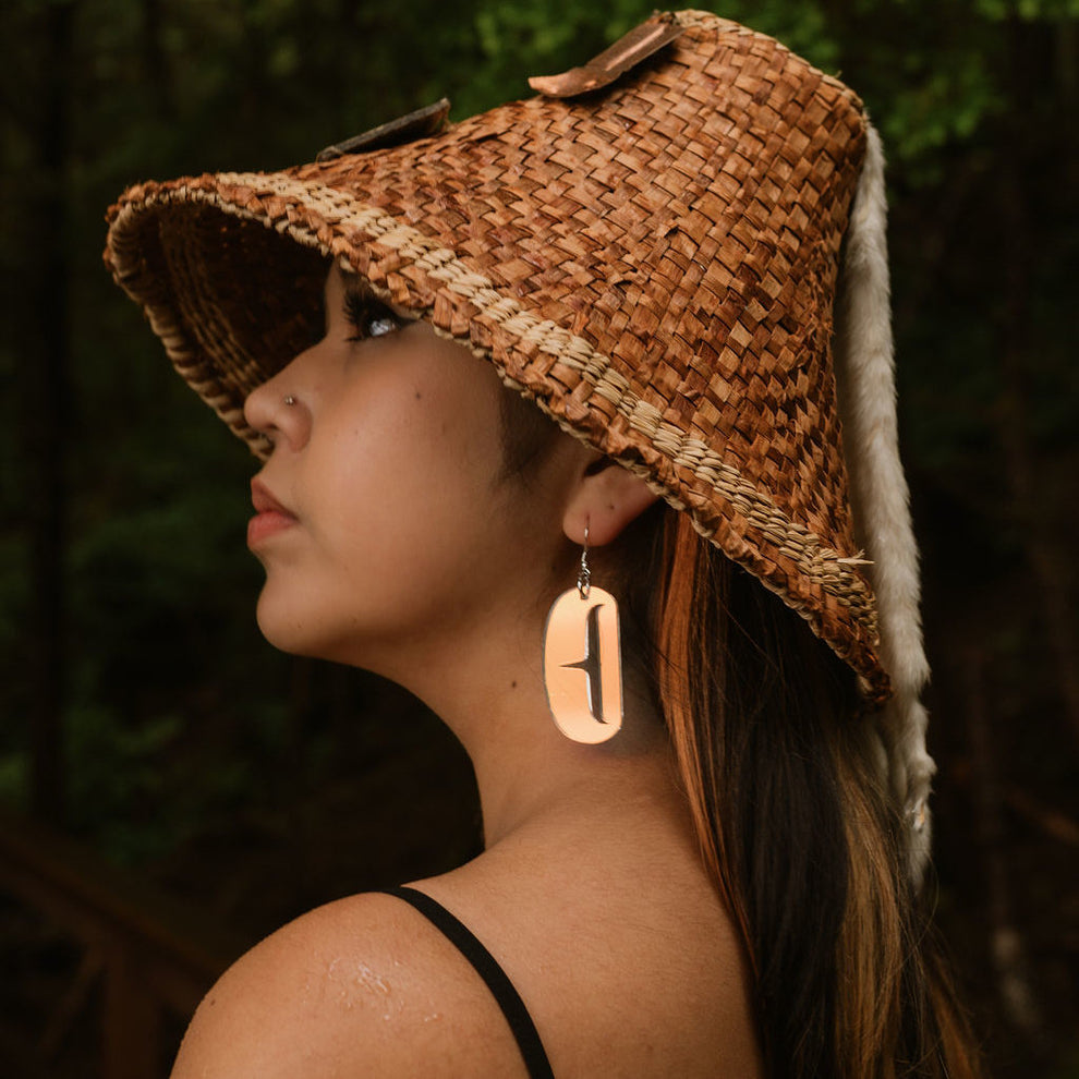 Small Trigon Ovoid Earrings - Iridescent