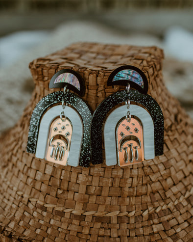 Rainbow Earrings - Black