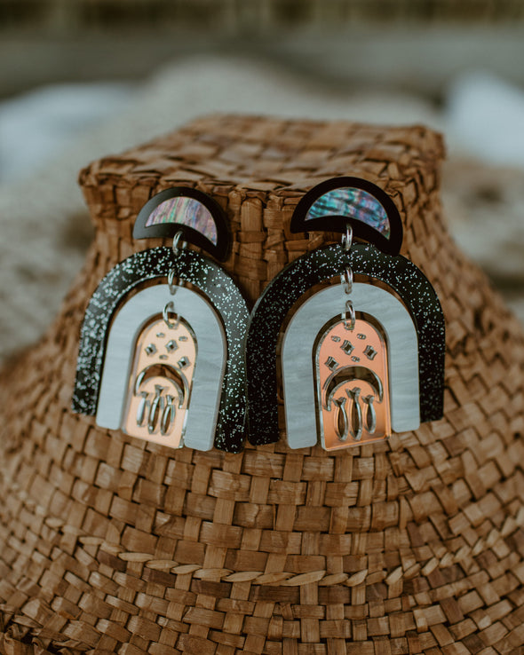 Rainbow Earrings - Black