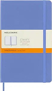 Large Hydrangea Blue Moleskine Notebook