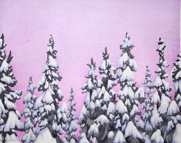 Winter Spruce Print
