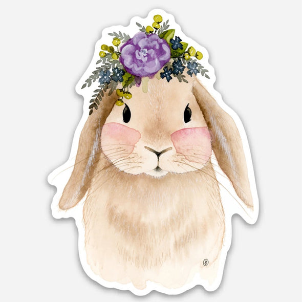 Floral Bunny Sticker