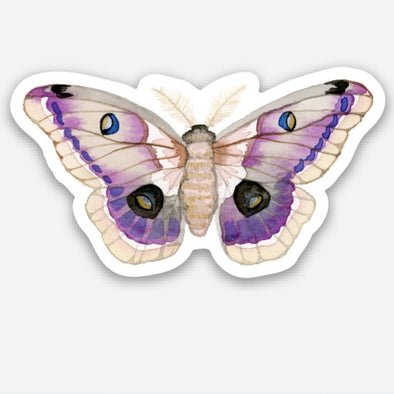 Violet Moth Sticker