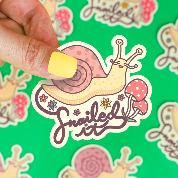 Snailed It Snail Vinyl Sticker