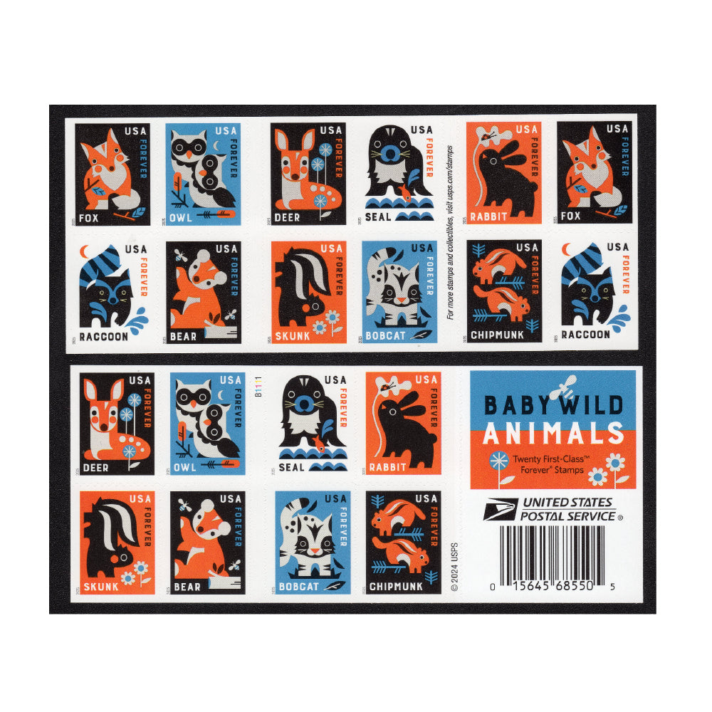 *Forever Letter Stamps: Baby Wild Animal Stamps*