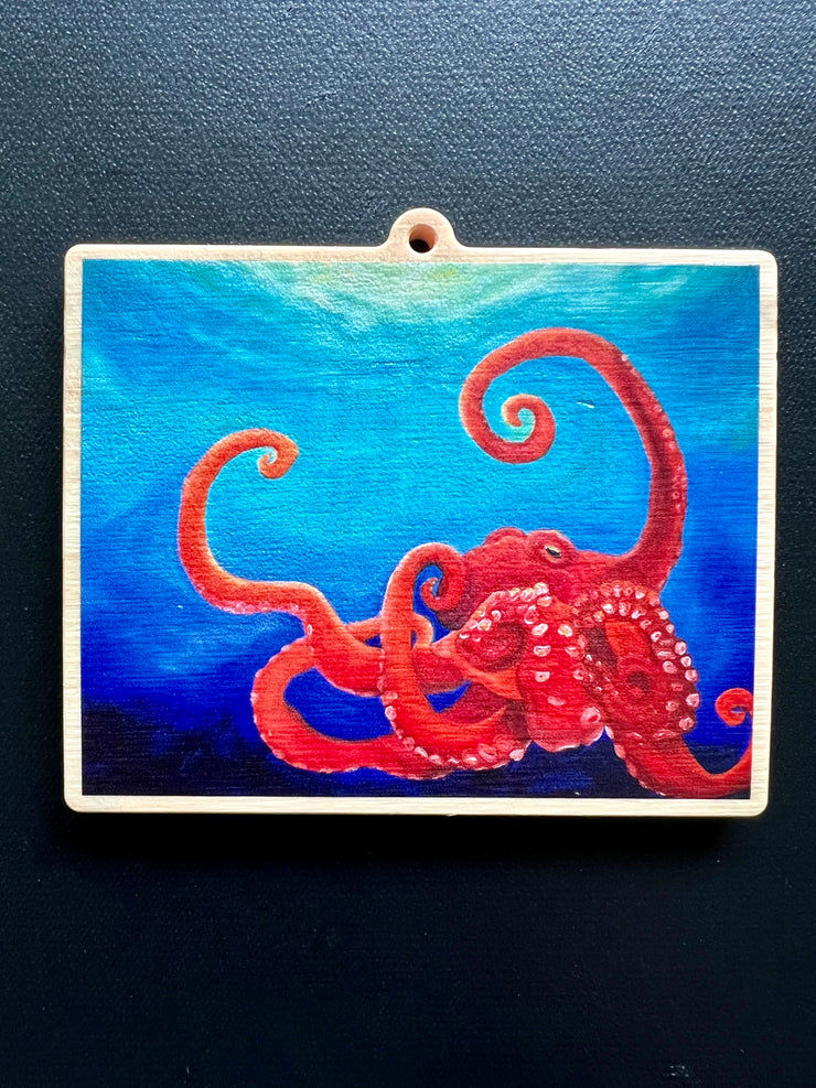 Octopus Wooden Ornament