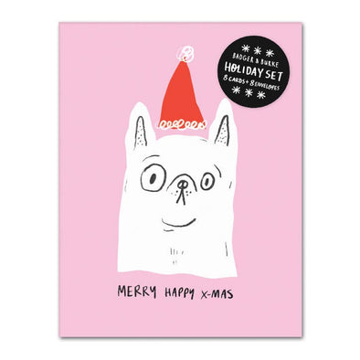 Merry Happy X-Mas Card Set