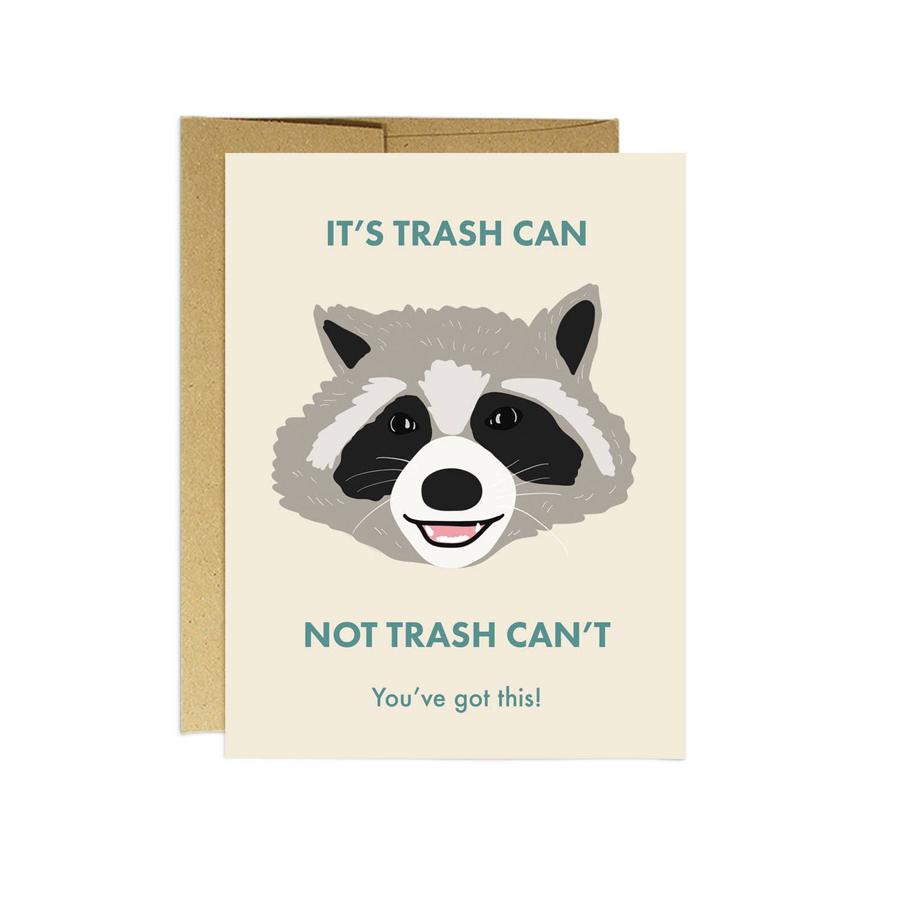 Raccoon Trash Can | Encouragement Card