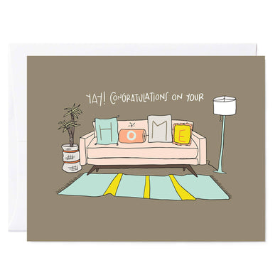 HOME throw pillows | Housewarming Greeting Card