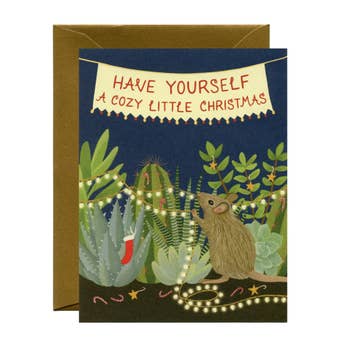 Cozy Mouse Holiday Card Set of 8