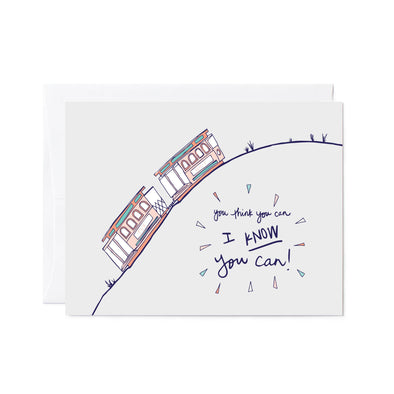 The Little Tram Who Can | Encouragement Greeting Card