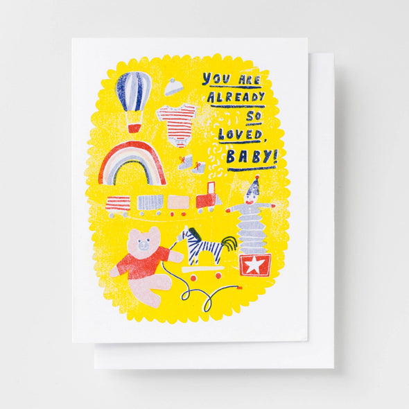 So Loved Baby Risograph Card