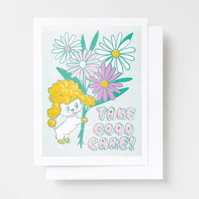 Take Good Care Risograph Card