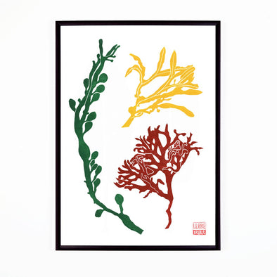Seaweed Lino Print