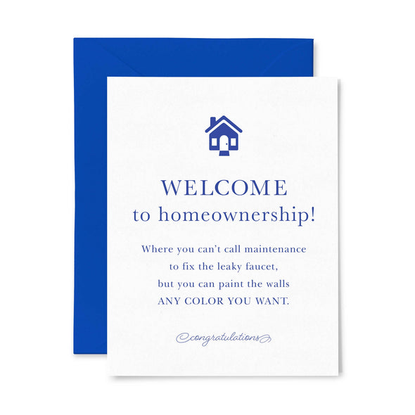 Homeownership | Letterpress Greeting Card | Multi-Use
