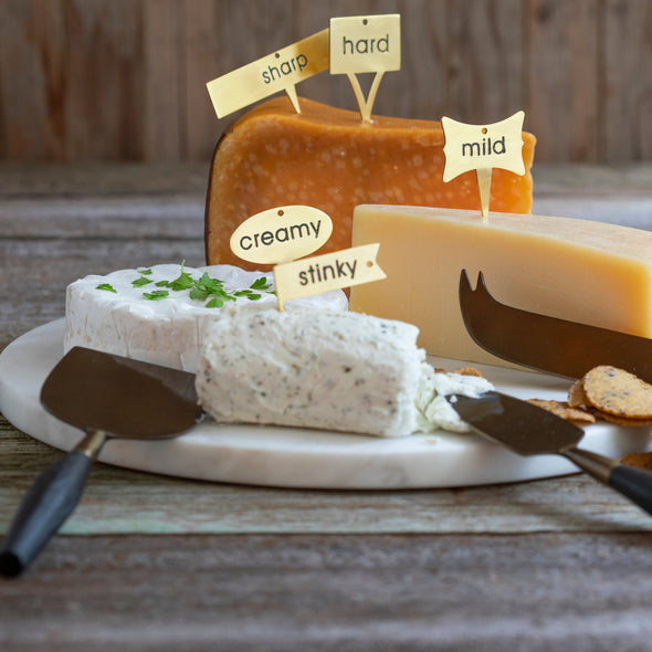 Gold Cheese Markers - Set of 5