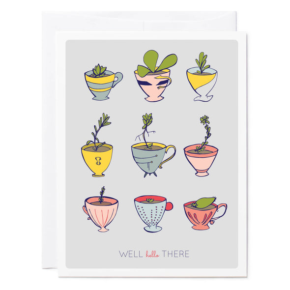 Succulents + Teacups | Any Occasion Greeting Card