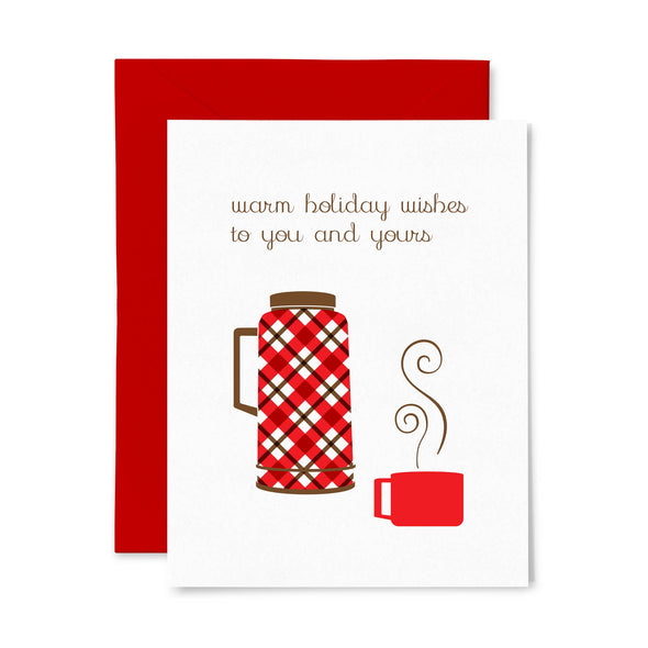 Warm Wishes | Letterpress Greeting Card | Holiday/Christmas